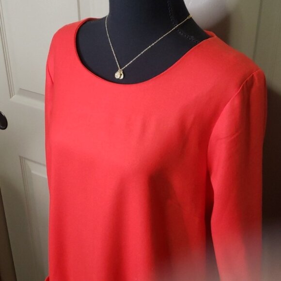 NWT J. Crew red wool blend shift dress with pockets size 10 - Picture 2 of 8